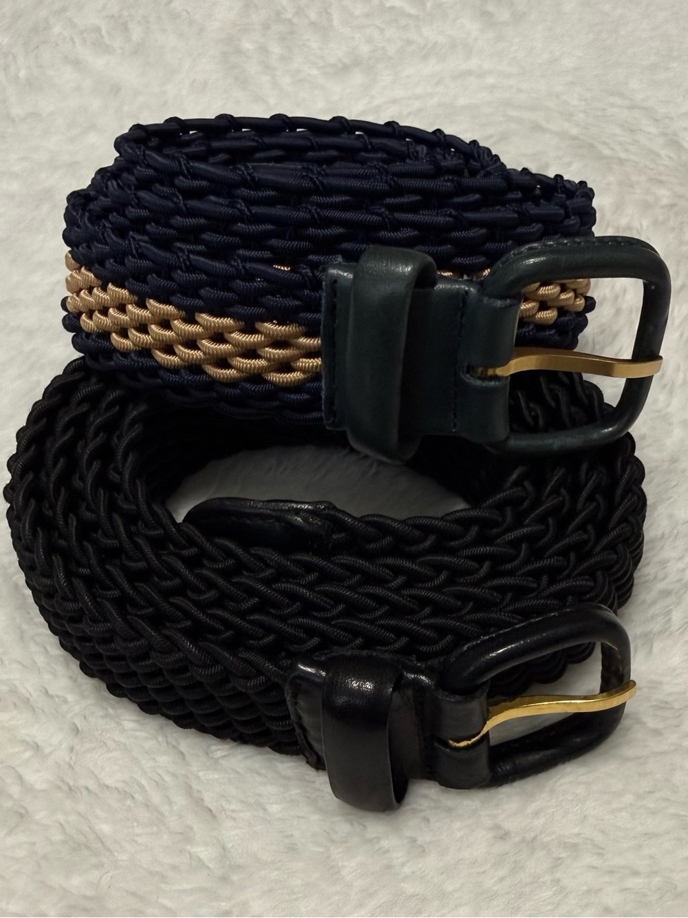 Maus & Hoffman Handbraided Elastic Stretch Belts Made in France Size 42 (2)